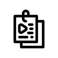script line icon. Clean and minimalist icon for websites and mobile apps. vector