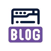 blogging dual tone icon. Sleek and modern icon for websites and mobile apps. vector