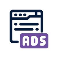 advertising dual tone icon. Sleek and modern icon for websites and mobile apps. vector