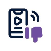 dislike dual tone icon. Sleek and modern icon for websites and mobile apps. vector