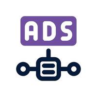 marketing dual tone icon. Sleek and modern icon for websites and mobile apps. vector