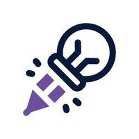 idea dual tone icon. Sleek and modern icon for websites and mobile apps. vector