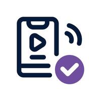 verified dual tone icon. Sleek and modern icon for websites and mobile apps. vector