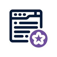 star dual tone icon. Sleek and modern icon for websites and mobile apps. vector
