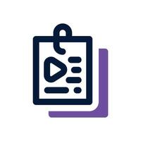 script dual tone icon. Sleek and modern icon for websites and mobile apps. vector