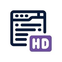 high definition dual tone icon. Sleek and modern icon for websites and mobile apps. vector