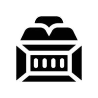 gold ingot glyph icon. Strong and solid icon for websites and mobile apps. vector