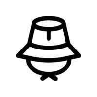 bucket hat line icon. Clean and minimalist icon for websites and mobile apps. vector