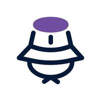 bucket hat dual tone icon. Sleek and modern icon for websites and mobile apps. vector