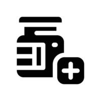 medicine glyph icon. Strong and solid icon for websites and mobile apps. vector