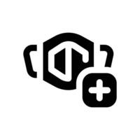 mask glyph icon. Strong and solid icon for websites and mobile apps. vector