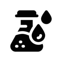 flask glyph icon. Strong and solid icon for websites and mobile apps. vector