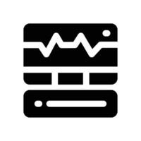 cardiogram glyph icon. Strong and solid icon for websites and mobile apps. vector