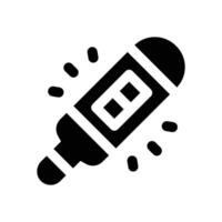thermometer glyph icon. Strong and solid icon for websites and mobile apps. vector