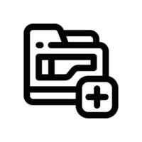 medical record line icon. Clean and minimalist icon for websites and mobile apps. vector
