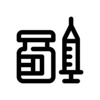 vaccination line icon. Clean and minimalist icon for websites and mobile apps. vector