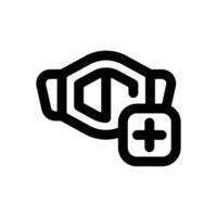 mask line icon. Clean and minimalist icon for websites and mobile apps. vector