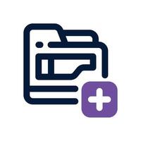 medical record dual tone icon. Sleek and modern icon for websites and mobile apps. vector