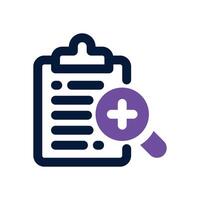 medical check dual tone icon. Sleek and modern icon for websites and mobile apps. vector