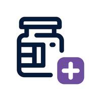 medicine dual tone icon. Sleek and modern icon for websites and mobile apps. vector