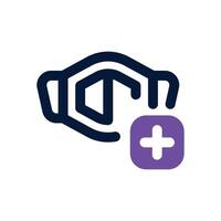 mask dual tone icon. Sleek and modern icon for websites and mobile apps. vector