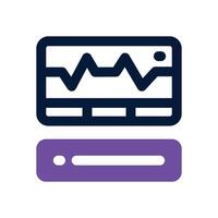 cardiogram dual tone icon. Sleek and modern icon for websites and mobile apps. vector