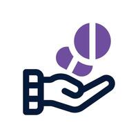 pill dual tone icon. Sleek and modern icon for websites and mobile apps. vector