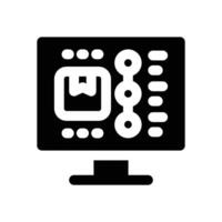tracking delivery glyph icon. Strong and solid icon for websites and mobile apps. vector