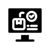 confirm glyph icon. Strong and solid icon for websites and mobile apps. vector