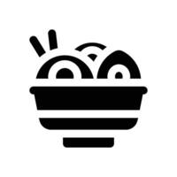 ramen glyph icon. Strong and solid icon for websites and mobile apps. vector