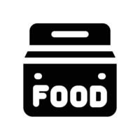 food package glyph icon. Strong and solid icon for websites and mobile apps. vector