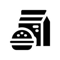 burger glyph icon. Strong and solid icon for websites and mobile apps. vector