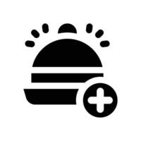 add cart glyph icon. Strong and solid icon for websites and mobile apps. vector