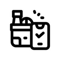 online grocery line icon. Clean and minimalist icon for websites and mobile apps. vector