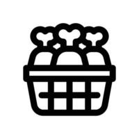 chicken bucket line icon. Clean and minimalist icon for websites and mobile apps. vector