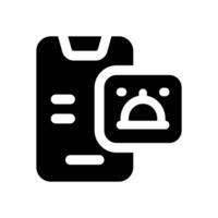 food app glyph icon. Strong and solid icon for websites and mobile apps. vector