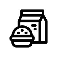 burger line icon. Clean and minimalist icon for websites and mobile apps. vector