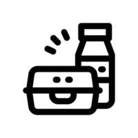 lunchbox line icon. Clean and minimalist icon for websites and mobile apps. vector