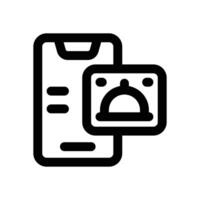 food app line icon. Clean and minimalist icon for websites and mobile apps. vector