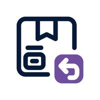 retrun dual tone icon. Sleek and modern icon for websites and mobile apps. vector