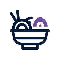 ramen dual tone icon. Sleek and modern icon for websites and mobile apps. vector