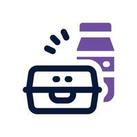 lunchbox dual tone icon. Sleek and modern icon for websites and mobile apps. vector