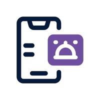 food app dual tone icon. Sleek and modern icon for websites and mobile apps. vector