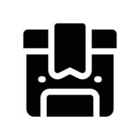 package box glyph icon. Strong and solid icon for websites and mobile apps. vector