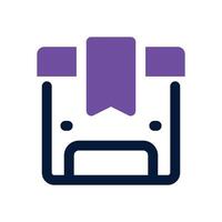 package box dual tone icon. Sleek and modern icon for websites and mobile apps. vector