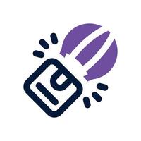 parachute delivery dual tone icon. Sleek and modern icon for websites and mobile apps. vector