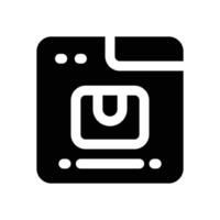 product listing glyph icon. Strong and solid icon for websites and mobile apps. vector