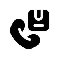 order call glyph icon. Strong and solid icon for websites and mobile apps. vector