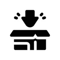 packing glyph icon. Strong and solid icon for websites and mobile apps. vector