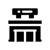 supermarket glyph icon. Strong and solid icon for websites and mobile apps. vector